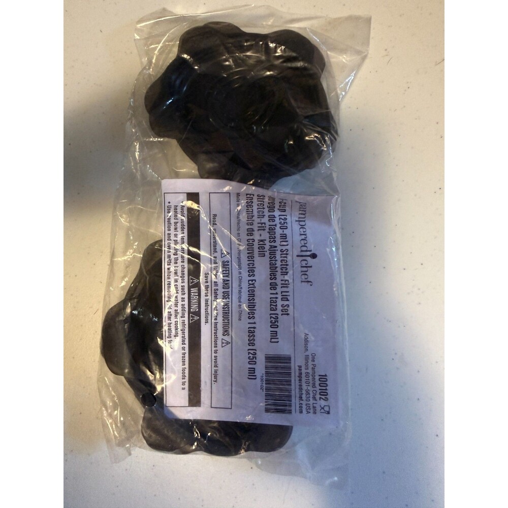 Pampered Chef New‎ Stretch Fit Lid Set for 1 Cup Container Sealed 100102